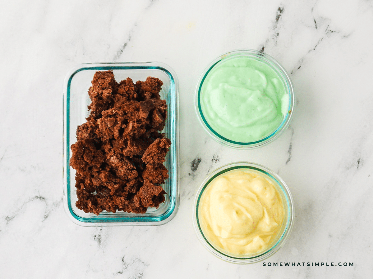 ingredients used to make St. Patrick's Parfait