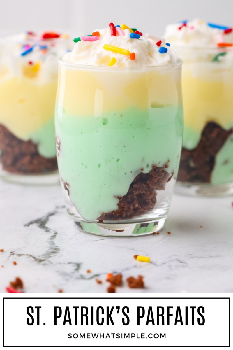 long image of St. Patrick's Parfaits with a text overlay