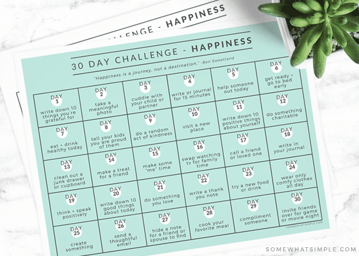 how to be happy - happiness calendar