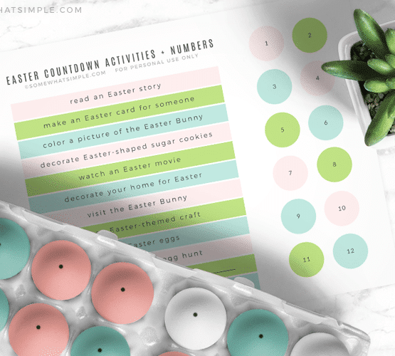 a printable easter advent calendar