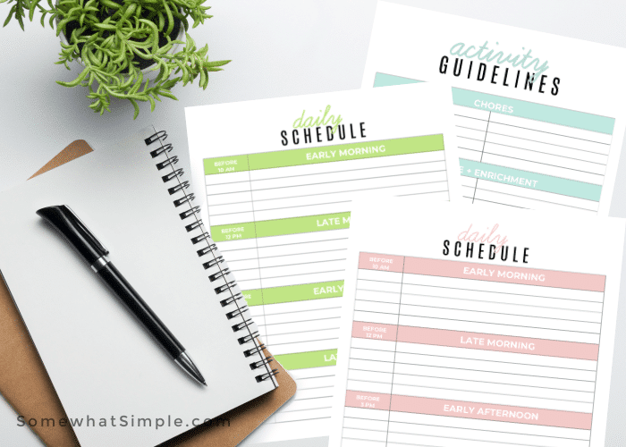 Printable Homeschool Schedule