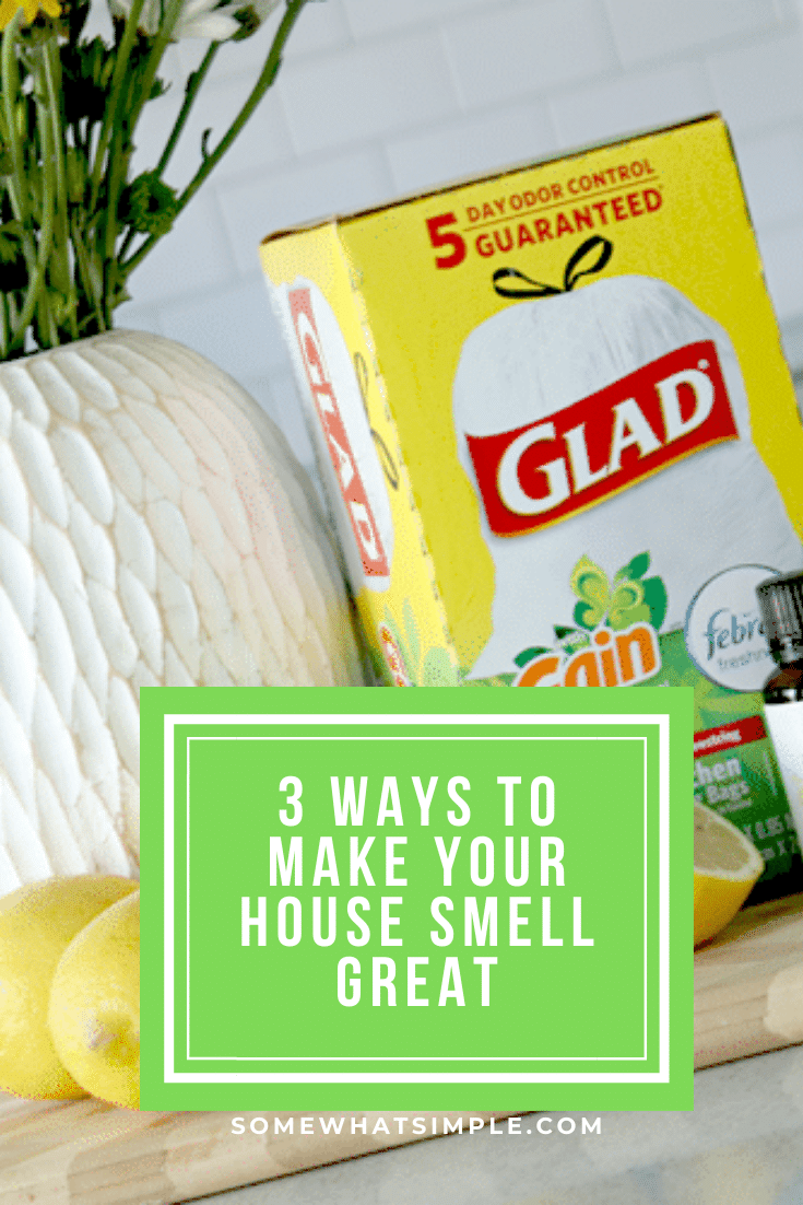 Make your home fresh and inviting with these 3 simple tips that make your house smell great! #cleaning #housetips #howtomakeyourhousesmellgood #tipsformakingyourhomesmellgood #howtomakeyourhousesmellgooddiy via @somewhatsimple