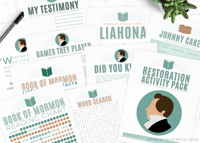 lds restoration activity printables