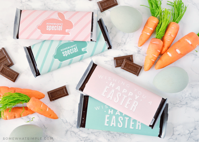 candy bars with an easter wrapper on it