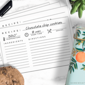 download and print these minimalist recipe cards