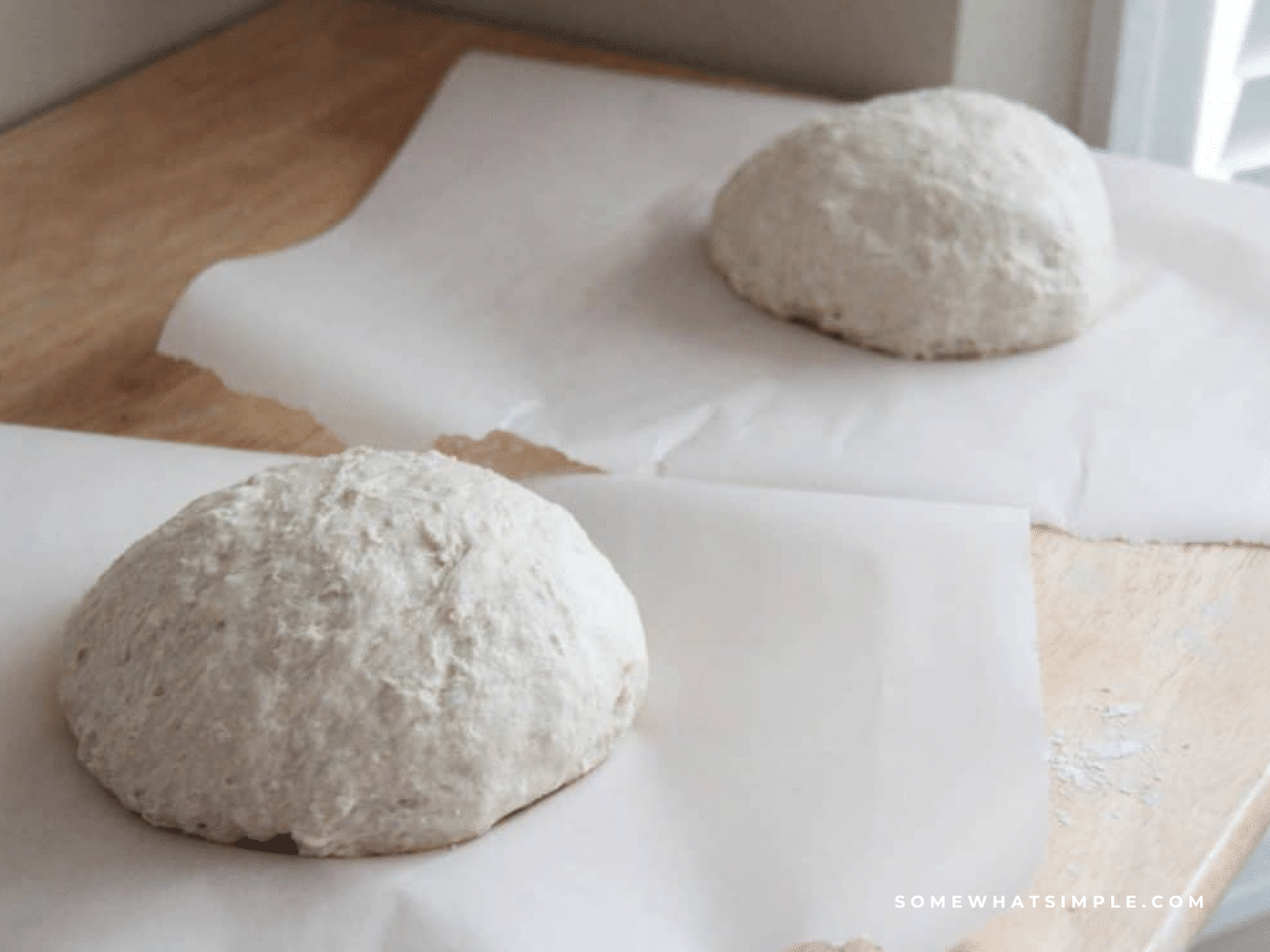 two balls of dough to make Artisan Bread