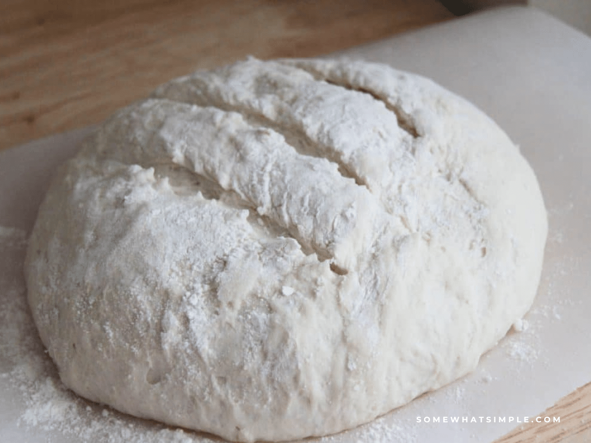 one loaf of artisan bread dough