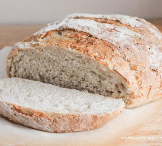 loaf of artisan bread, sliced