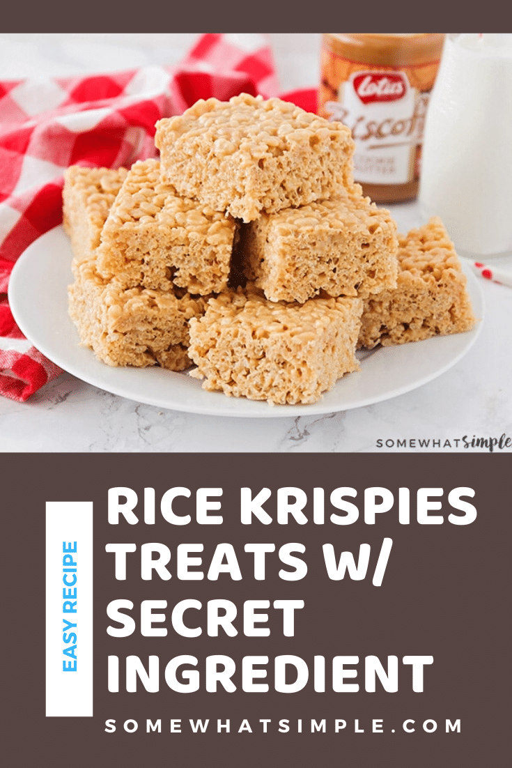 This rice crispy recipe just might change the way you make rice crispy treats forever!!! It is as simple as the rice crispy treat recipe you grew up on, but with one extra ingredient that makes all the difference in the world! They come out extra creamy and delicious and you're guaranteed to love them! #easyricekrispietreats #ricecrispies #ricekrispy #creamyricekrispietreatrecipe #ricecrispytreats #ricekrispietreats via @somewhatsimple