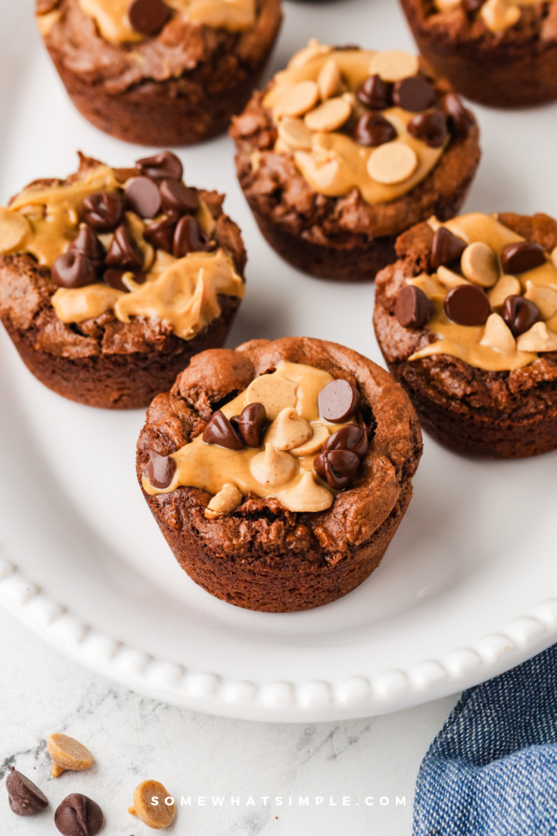 plated PB Cup Brownies