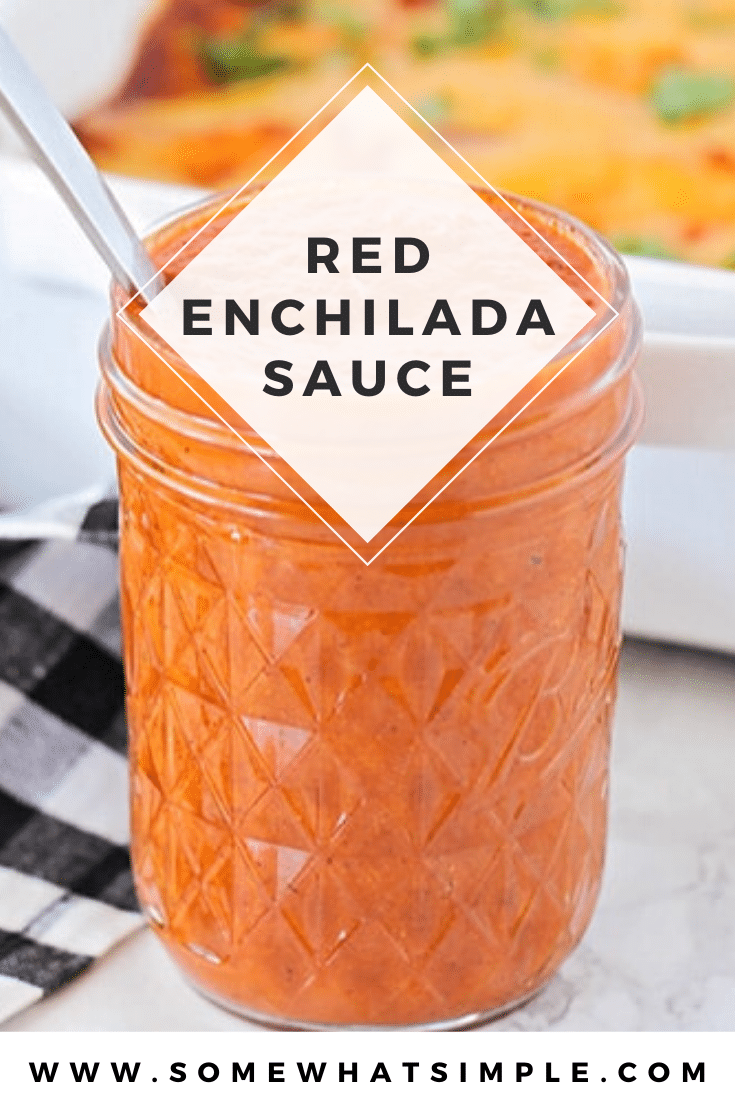 Making homemade enchilada sauce is so quick and easy, and it is the perfect way to punch up the flavor in your favorite Mexican recipes! This recipe is so easy, it only takes 15 minutes to make. Forget the jarred sauces and whip up a fresh batch right now! #bestredenchiladasauce #homemadeenchiladasauce #redenchiladasauce #redenchiladasaucerecipe #authenticredenchiladasauce via @somewhatsimple