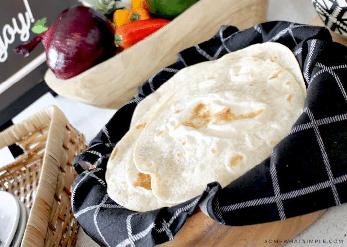 a bowl of homemade tortillas