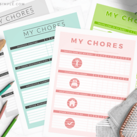 printable colored chore charts for kids