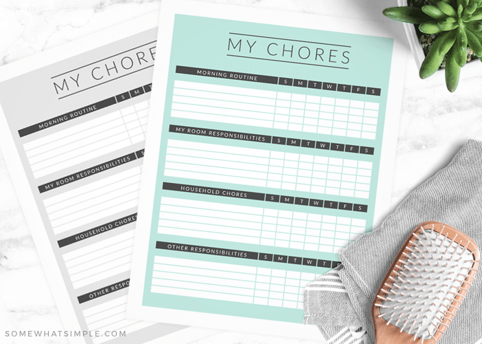 chore chart downloadable chore charts for kids