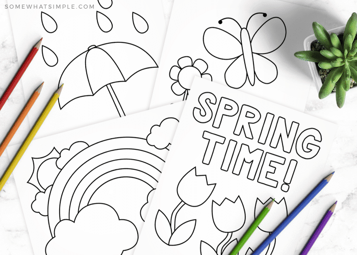 spring time coloring pages