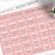 feeling fabulous 30 day challenge calendar printable