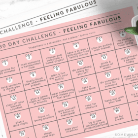 feeling fabulous 30 day challenge calendar printable