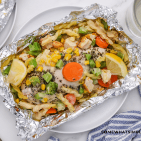 plated Lemon Chicken Foil Dinner