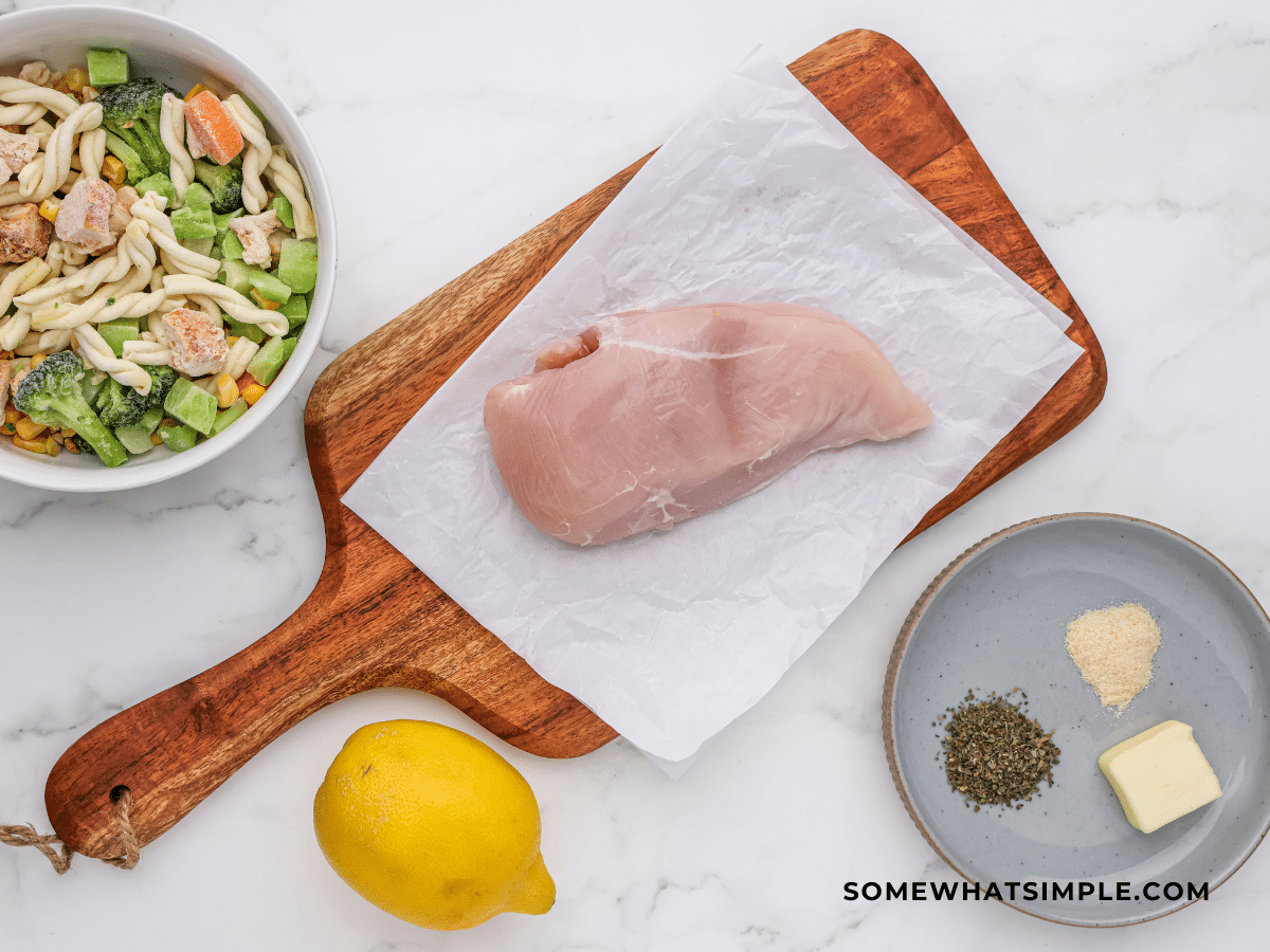 ingredients to make Lemon Chicken Foil Dinner
