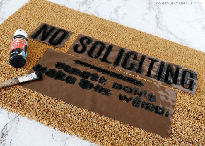 How to paint a welcome mat