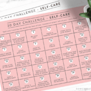 free calendar for a self care 30 day challenge