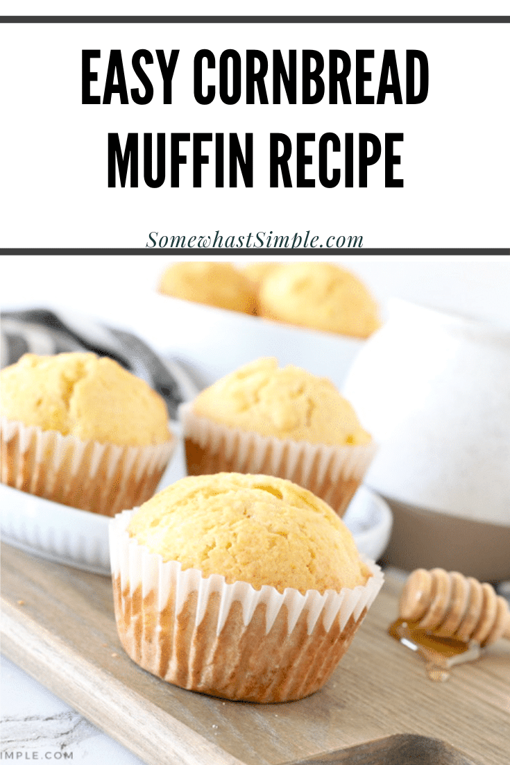 Cornbread muffins are deliciously sweet and so simple to make! They are the perfect complement to all your favorite Southern and Spanish-style meals! This classic recipe turns out soft and delicious every time! #easycornbreadmuffins #jiffycornbreadmuffins #cornbreadmuffinswithcorn #cornbread #cornmuffins via @somewhatsimple