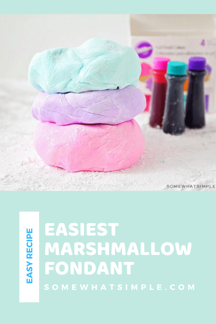 Marshmallow Fondant is delicious and easy to make. It is the perfect way to decorate cupcakes, cakes, and cookies like a professional! via @somewhatsimple