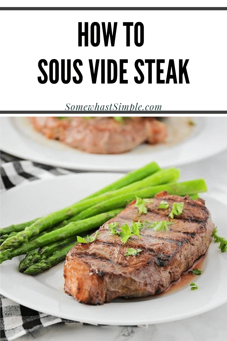 This garlic and herb sous vide steak is so tender, juicy, and flavorful. It’s cooked to perfection using the sous-vide method for great results every time! #sousvidesteak #howtosousvidesteak #souvidesteakrecipe #sousvidesteaktemperature #sousvidesteakchart via @somewhatsimple