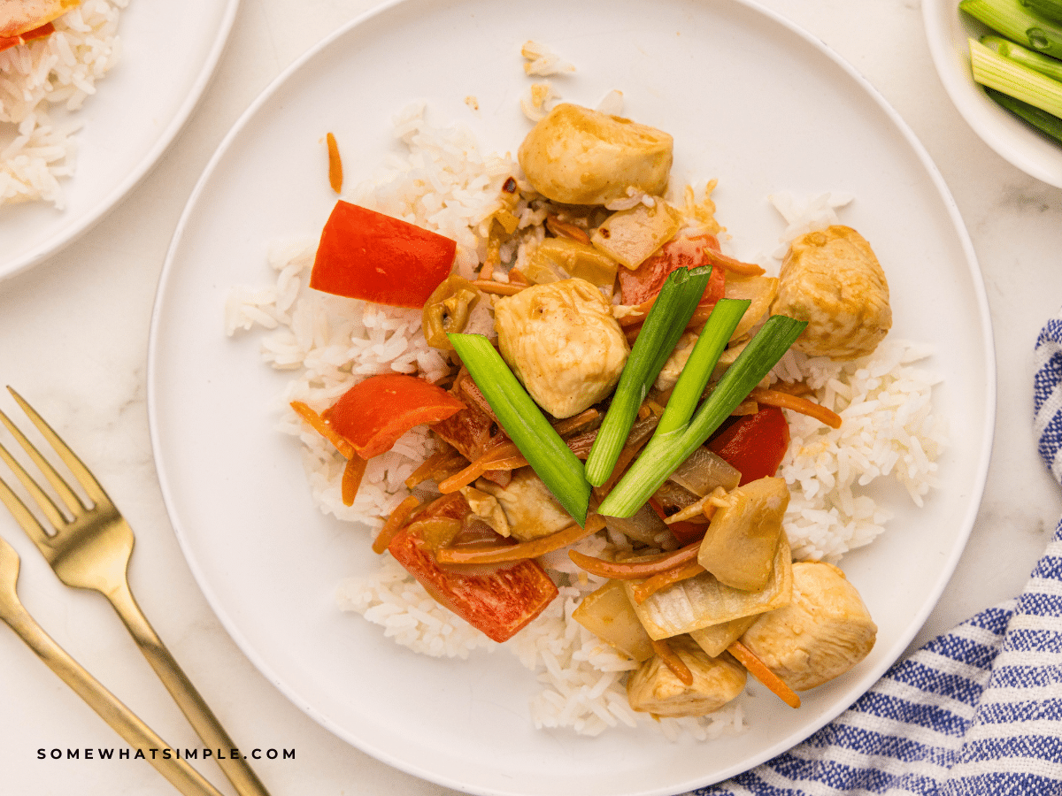 plated Thai Chicken Satay on a white plate