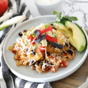 plate of quinoa taco casserole