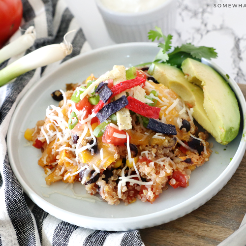 Quinoa Taco Casserole (30 Min Meal) Somewhat Simple