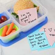 easy healthy school lunches with note from mom