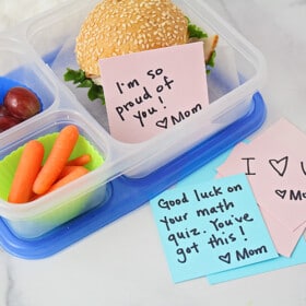 note from mom in a kids school lunch