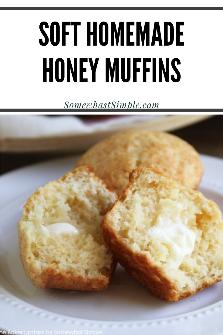 Honey muffins are a sweet and delicious way to start your day. They're easy to make and turn out soft and delicious every time! via @somewhatsimple
