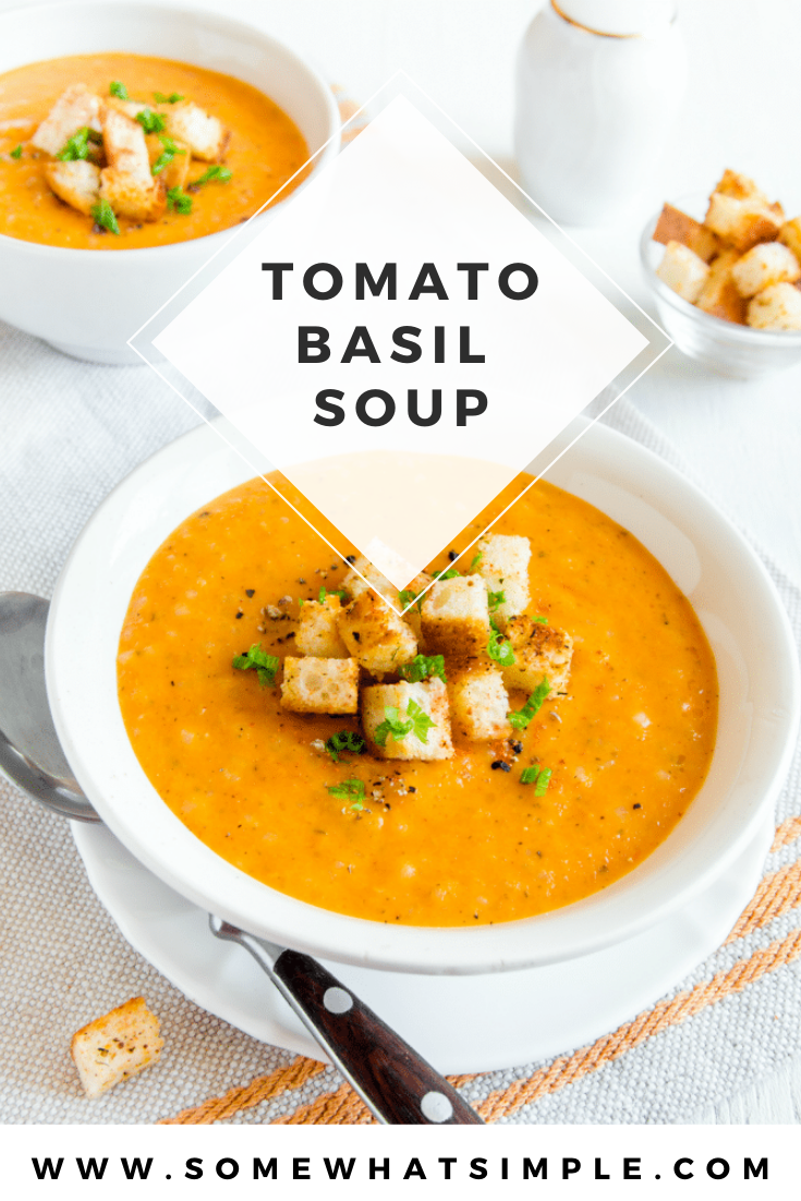 You can now make and enjoy Buddy V's famous tomato and basil soup at home. This creamy soup recipe is easy to make and the perfect meal on a cold day. It will quickly become one of your family's favorite soup recipes. via @somewhatsimple