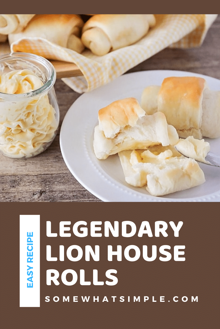 Lion House rolls are the perfect addition to any dinner or holiday meal. These dinner rolls are so good, they're legendary! If you are looking for new dinner roll recipe to try, then look no further! These legendary Lion House rolls are soft, fluffy and DELICIOUSLY sweet! They're perfect for Thanksgiving, Christmas or just a weeknight dinner at home. via @somewhatsimple