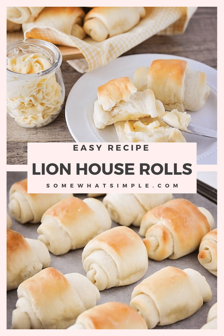 Lion House rolls are the perfect addition to any dinner or holiday meal. These dinner rolls are so good, they're legendary! If you are looking for new dinner roll recipe to try, then look no further! These legendary Lion House rolls are soft, fluffy and DELICIOUSLY sweet! They're perfect for Thanksgiving, Christmas or just a weeknight dinner at home. via @somewhatsimple