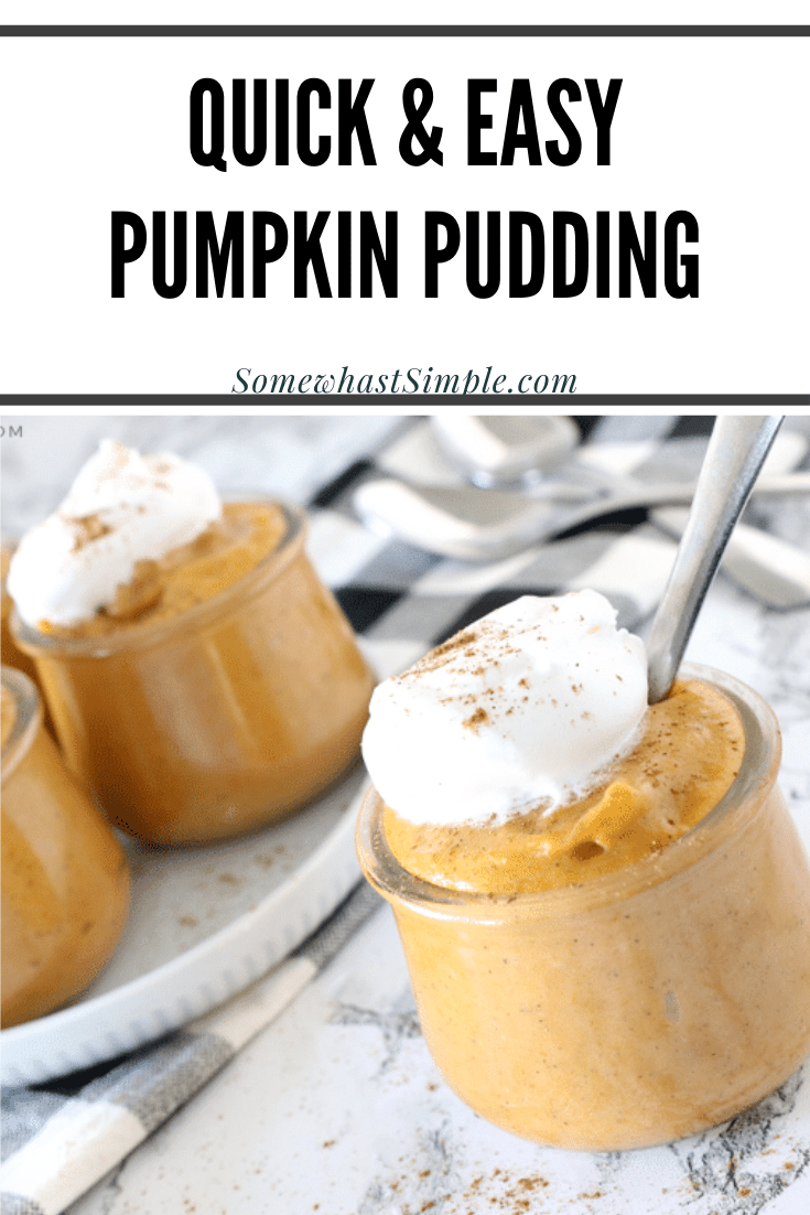 This pumpkin pudding recipe is the best I've ever made. It's creamy, sweet, and chilled to perfection! This easy recipe only takes 5 minutes to prepare and it tastes exactly like pumpkin pie without the crust! It's incredibly delicious and makes the perfect fall dessert recipe. via @somewhatsimple