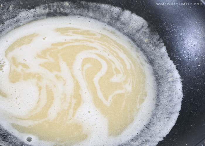 a butter and broth mixture