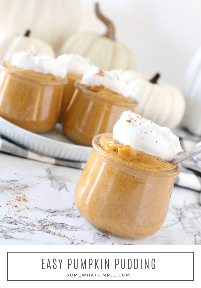 This pumpkin pudding recipe is the best I've ever made. It's creamy, sweet, and chilled to perfection! This easy recipe only takes 5 minutes to prepare and it tastes exactly like pumpkin pie without the crust! It's incredibly delicious and makes the perfect fall dessert recipe. via @somewhatsimple