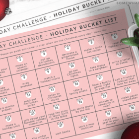 printable holiday bucket list