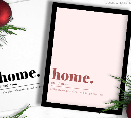 white elephant gift framed printable