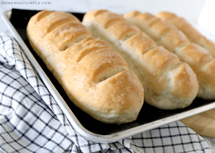 loaves of freshly baked bread