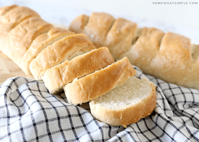 2 loaves of sliced french bread