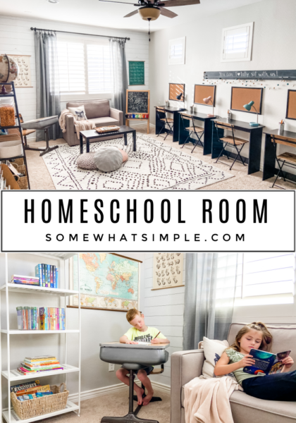 Homeschool Room Reveal - from Somewhat Simple .com