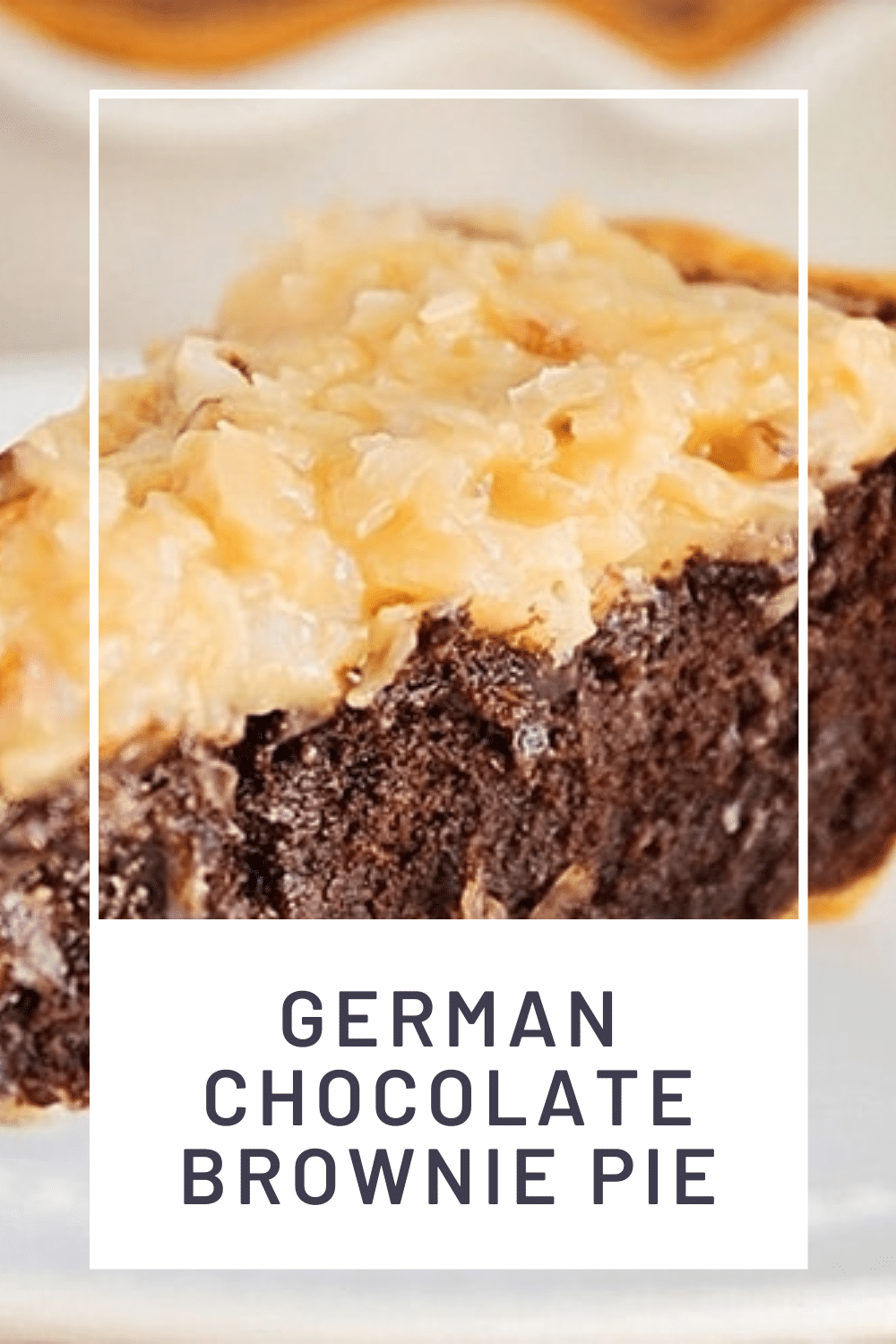 This German chocolate brownie pie is a decadent dessert you're sure to love. With all of the flavors of your favorite cake, but in brownie form, it's will soon be your favorite dessert! via @somewhatsimple
