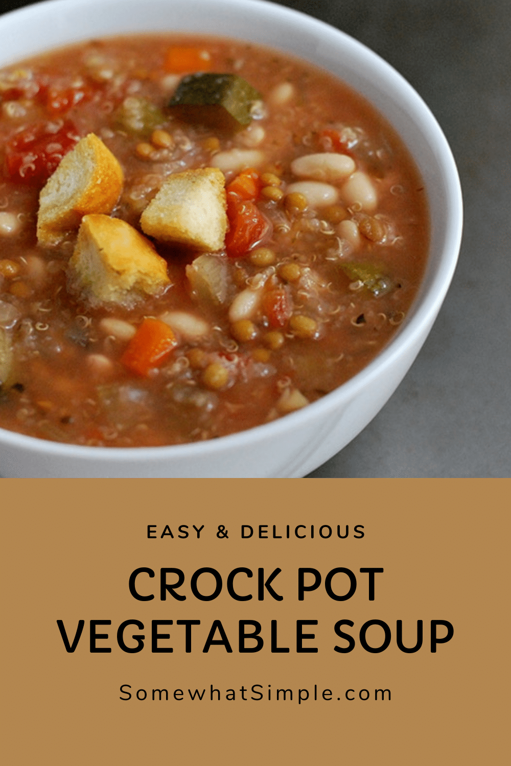 Easy Crock Pot Vegetable Soup