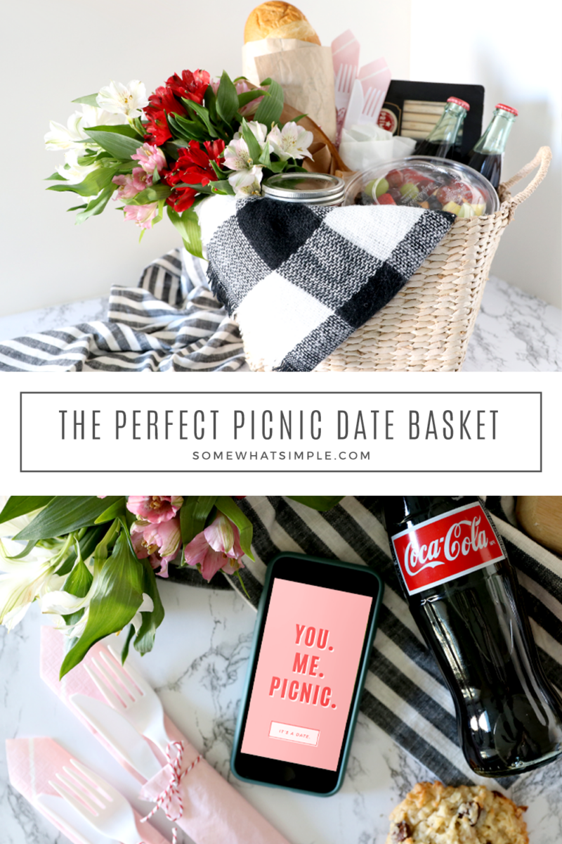 collage of valentine picnic ideas