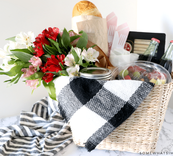 basket of food for a picnic date