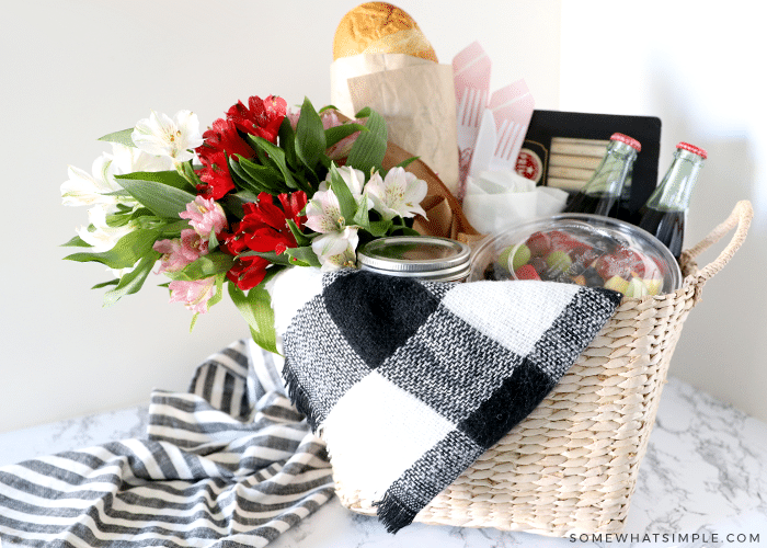 basket of food for a picnic date